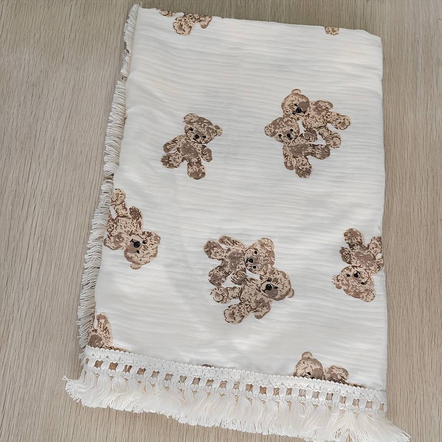 1ps Blanket Color Light Yellow Twin Bears
