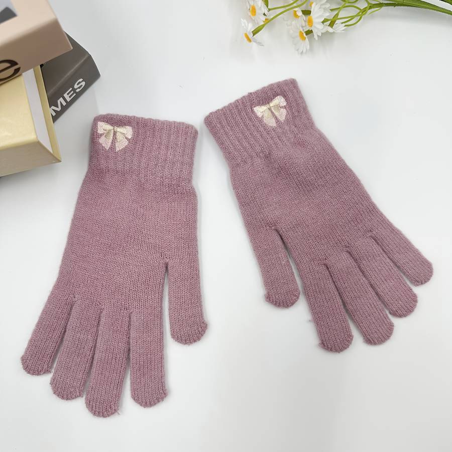1 Pair Taro Purple Warm Gloves
