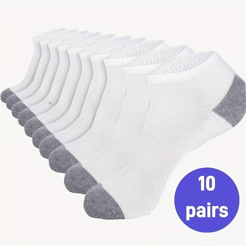 10 Pairs Black One Size High Elastic Socks