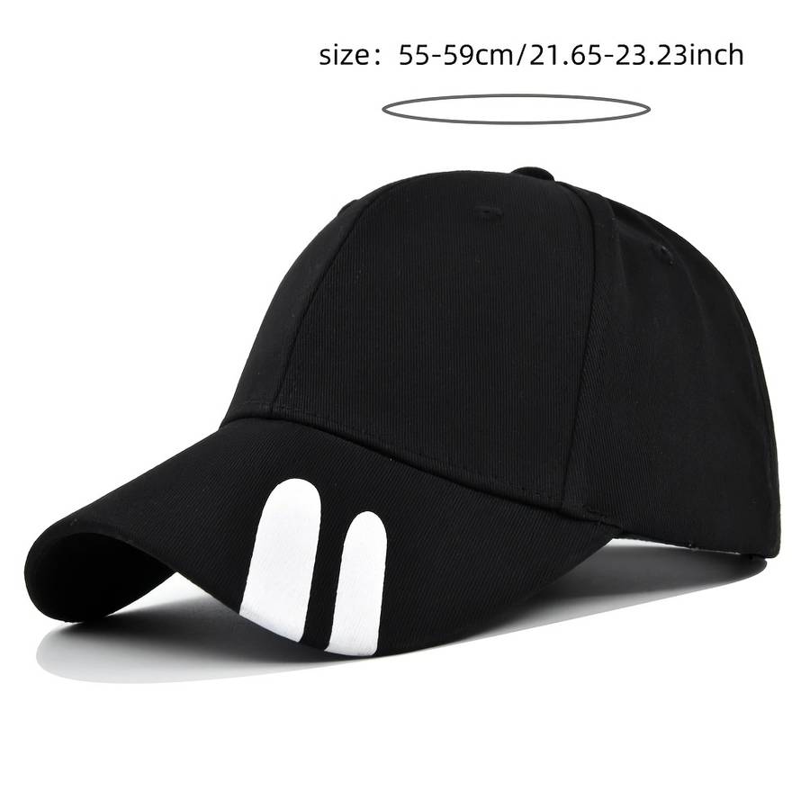 1pc Fashion Stripe Casual Baseball Cap for Women and Men Polyester Packable Sun Hat with Adjustabl