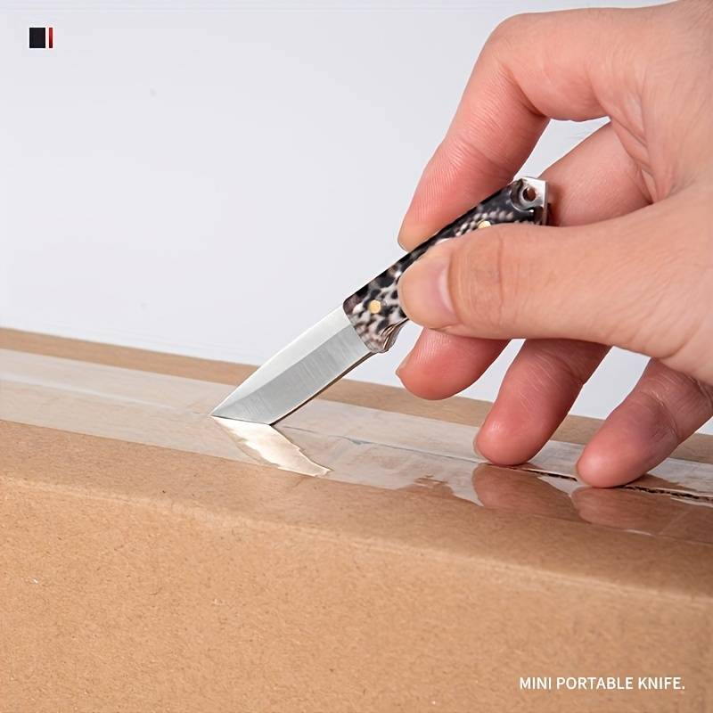 1pc Exquisite Small Straight Knife Pocket Knife Portable Stainless Steel Mini Utility Key