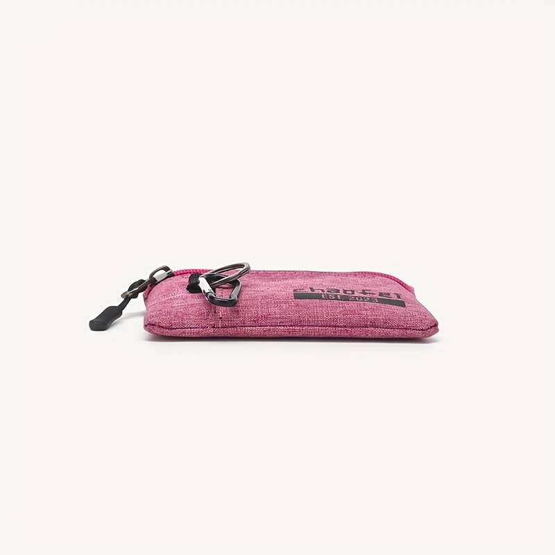1pc Oxford Fabric Coin Purse Portable Key Card Holder Fashionable Mixed Colors