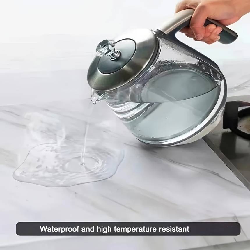 Marble Pattern Self-Adhesive Kitchen Countertop Sticker 200x40cm