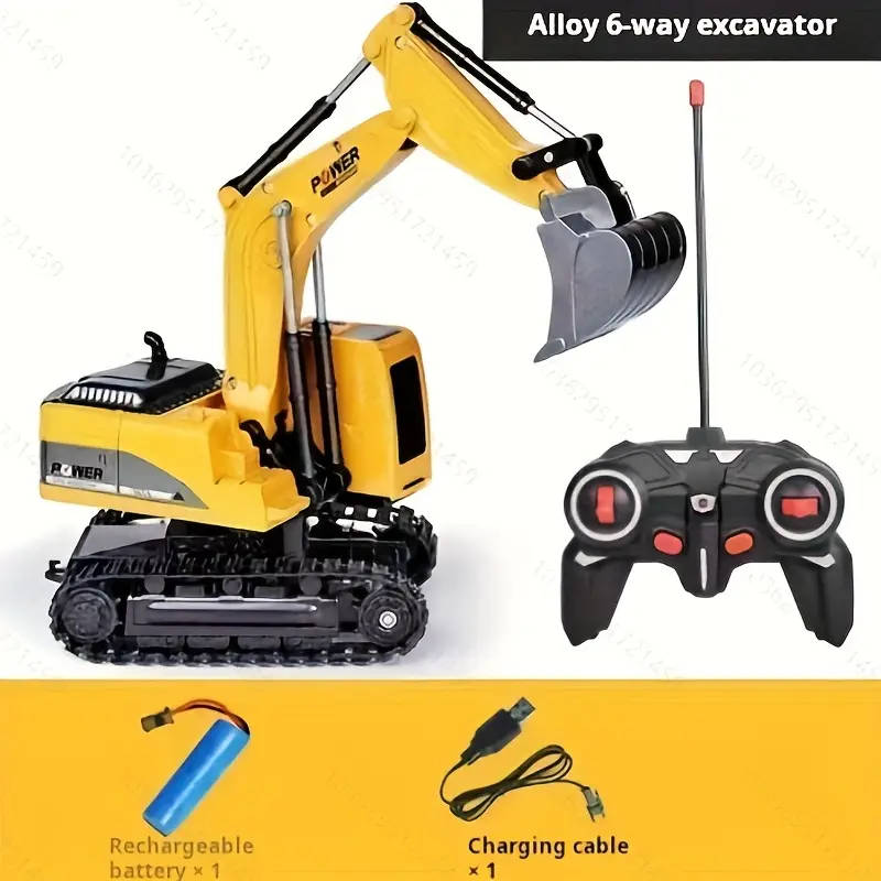 6-Channel Remote Control Excavator - Capable of Digging Sand And Soil