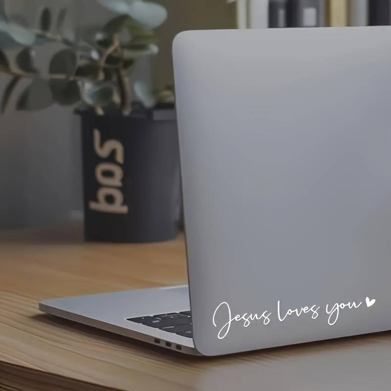 1pc White Jesus Christian Themed Stickers