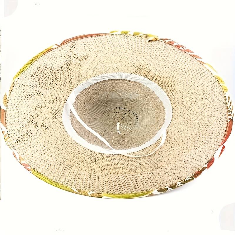 1pc Cartoon Women'S Fashion Beach Sun Hat Braid Fitted Hand Wash Only with Drawstring Closure a