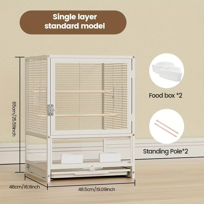 1pc Black Model LargePet Cage