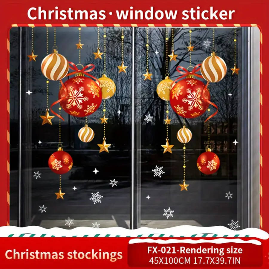 Modern Christmas Window Decal