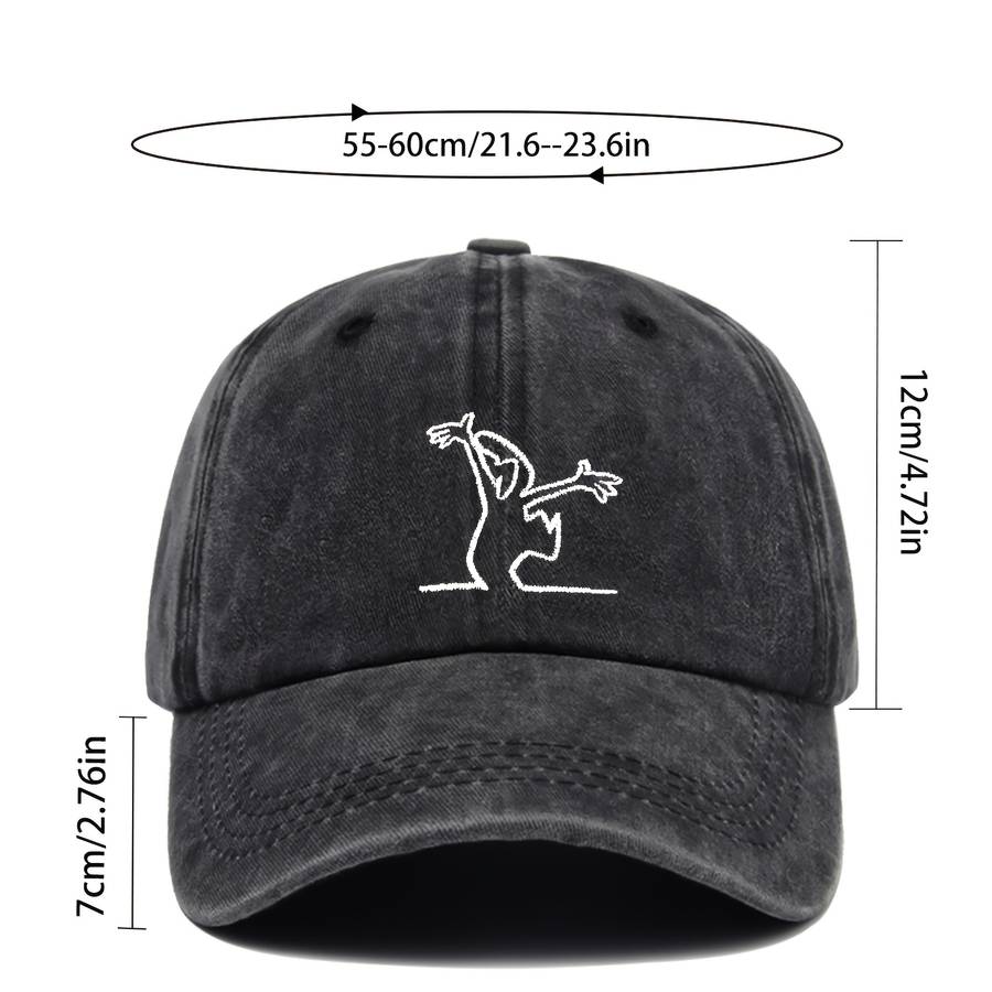 Punpun Onodera Embroidered Baseball Cap Adjustable Breathable Polyester Hat With Vintage C