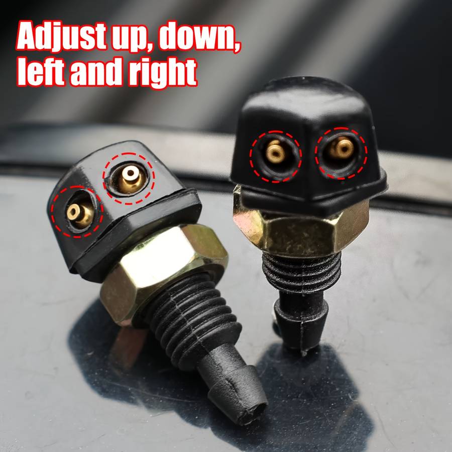 2Pcs Universal DIY Car Windshield Washer Jet Nozzle