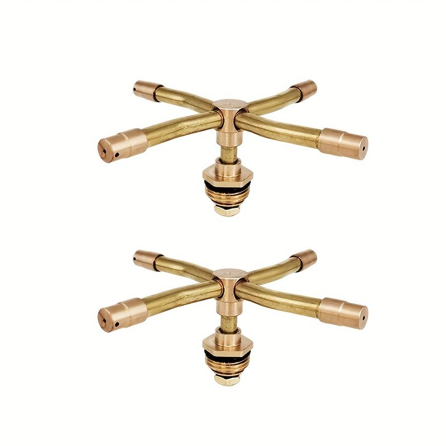 1Pc 2 Arms Whirling Sprinkler Automatic Rotary Brass Sprayer