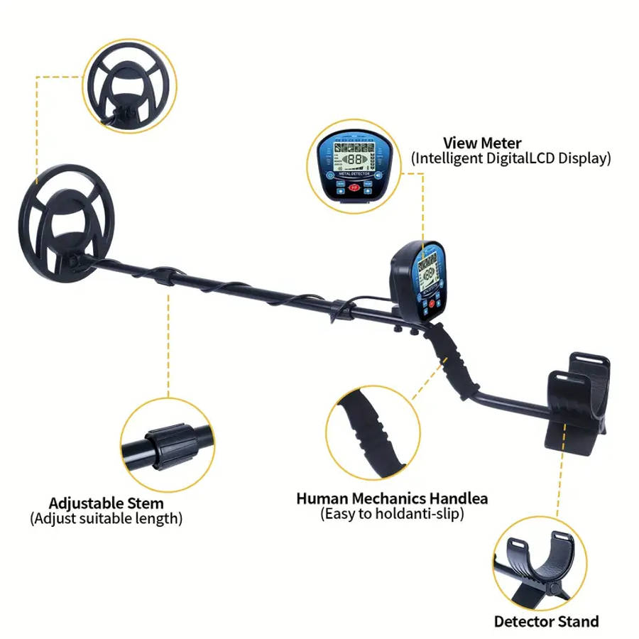 Professional 10" Coil Metal Detector with LCD Display