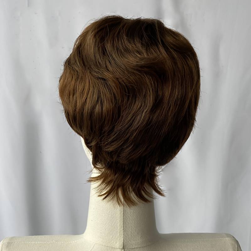 1Pc Dark Brown 15.24cm Fashion Design Wig