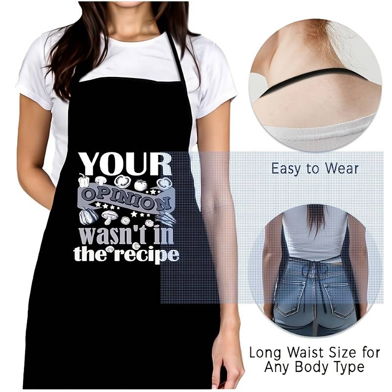 1pc Funny Kitchen Apron with Humorous Recipe Design Perfect for Cooking Baking BBQ Great Gift