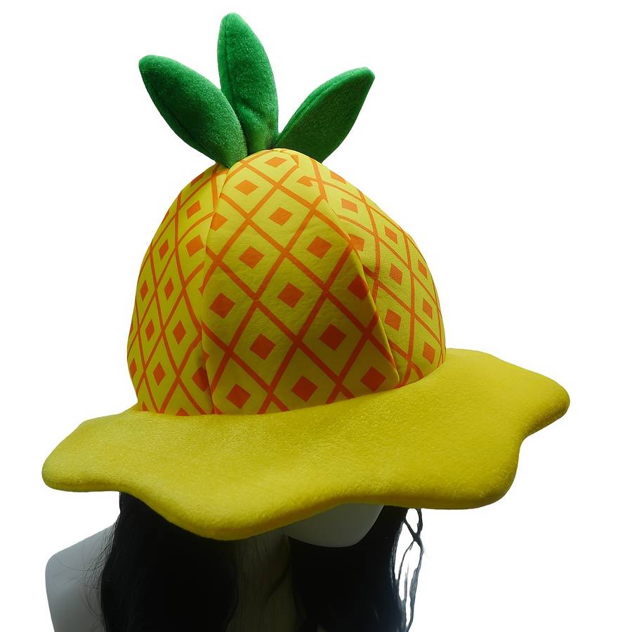 1pc Novelty Pineapple Party Hat Polyester Fabric Machine Washable Featherless No Electricit