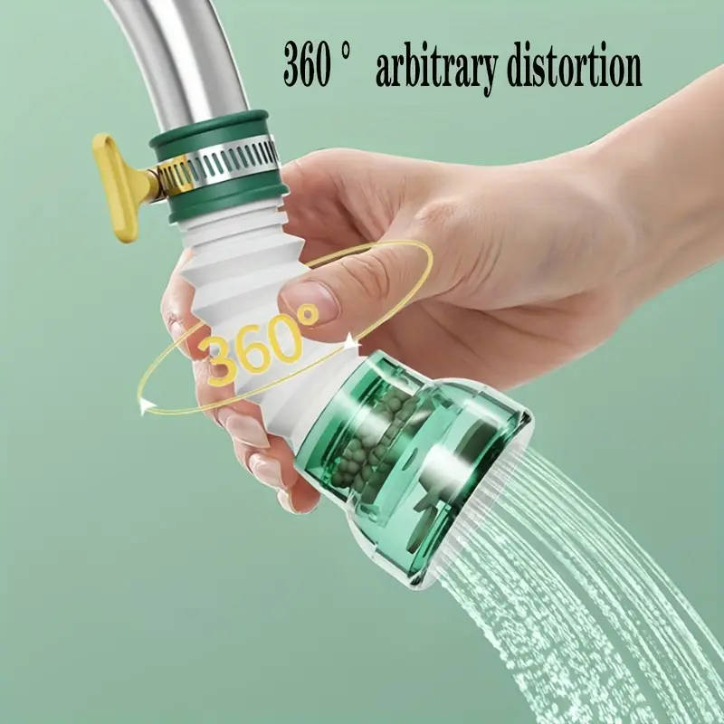 360 Rotatable Plastic Faucet Filter Spray Nozzle Anti-Splash Aerator Extension for Home Tap Water
