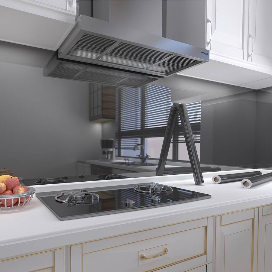 1PC Wall StickersGray80X300cm 31.5X118.11in