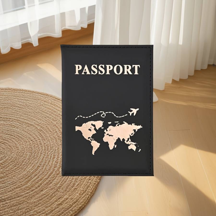 1pc Luxury Travel Passport Holder and Card Protector Slim Portable Wallet for ID and Credit Cards