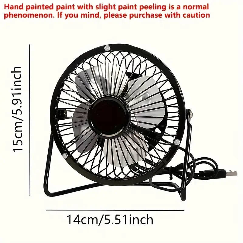 4-Inch USB Desktop Fan Blue