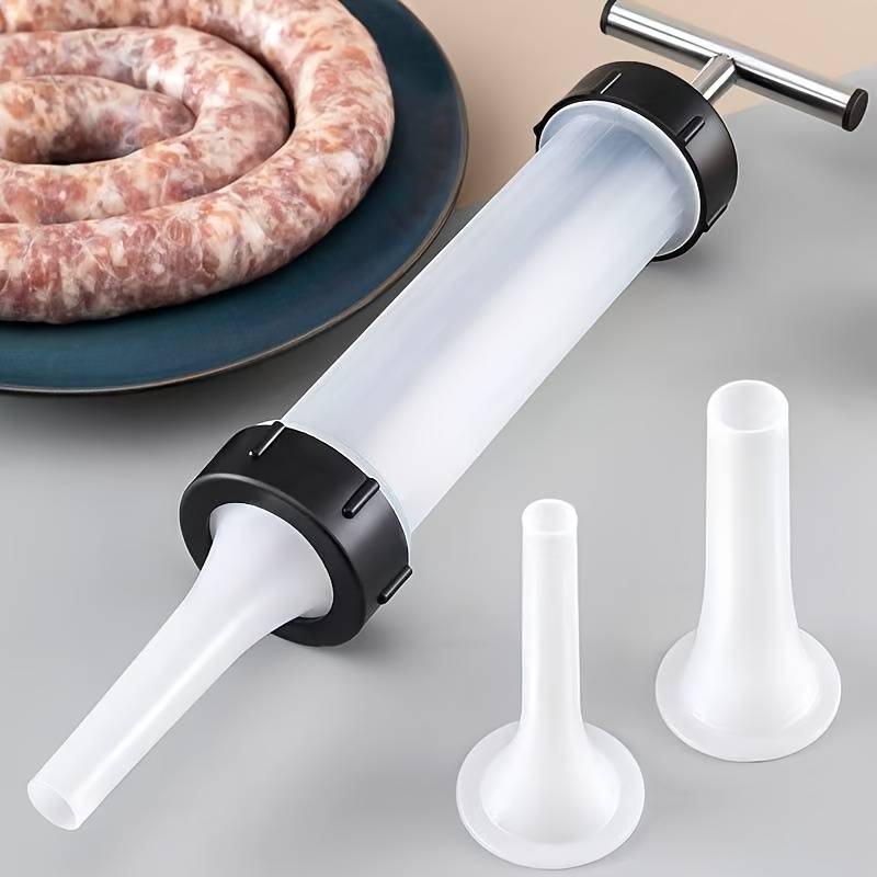 1pc Durable Plastic Sausage Stuffer Tool Handheld Sausage Maker for Homemade Sausages Kitche
