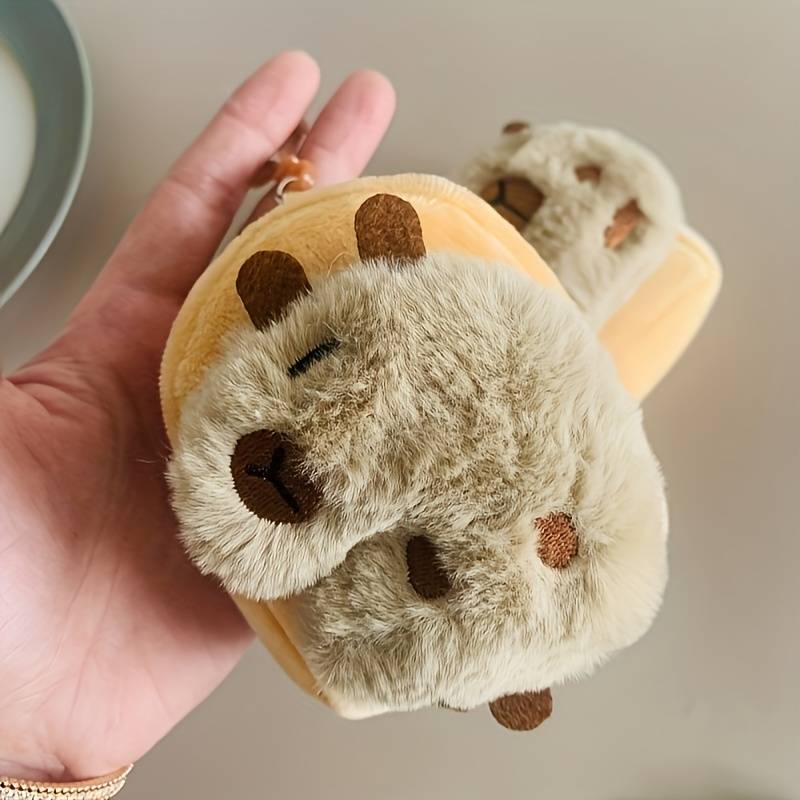 1pc Creative Coin Purse with Capybara Design Perfect for Storing Headphones Keychains And As a H