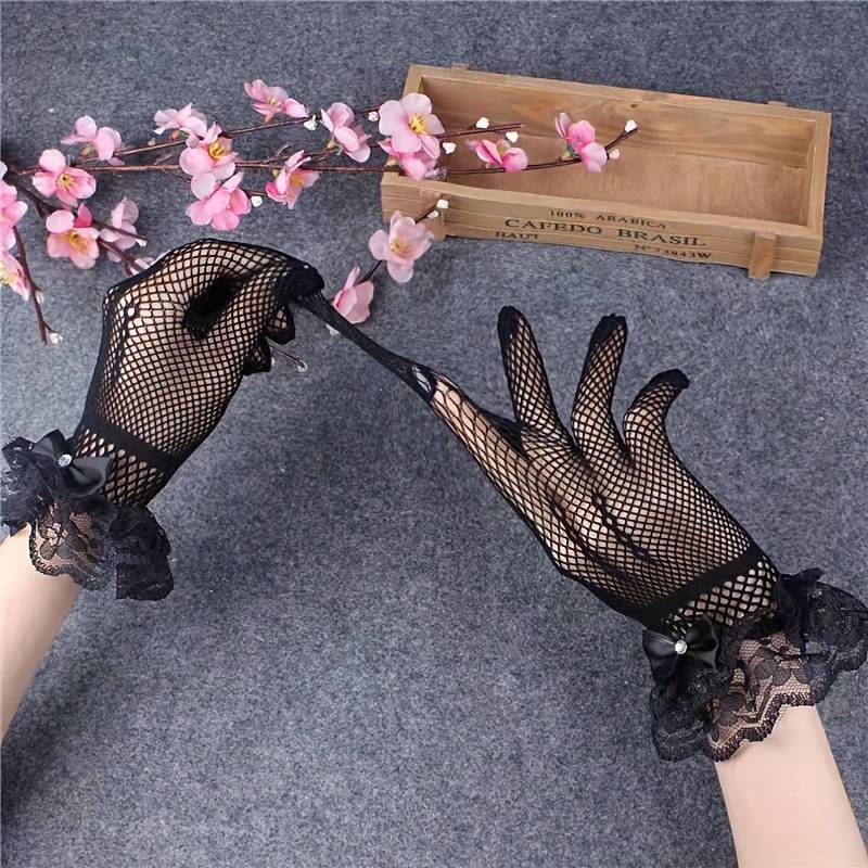 1 Pair White Bridal Wedding Gloves