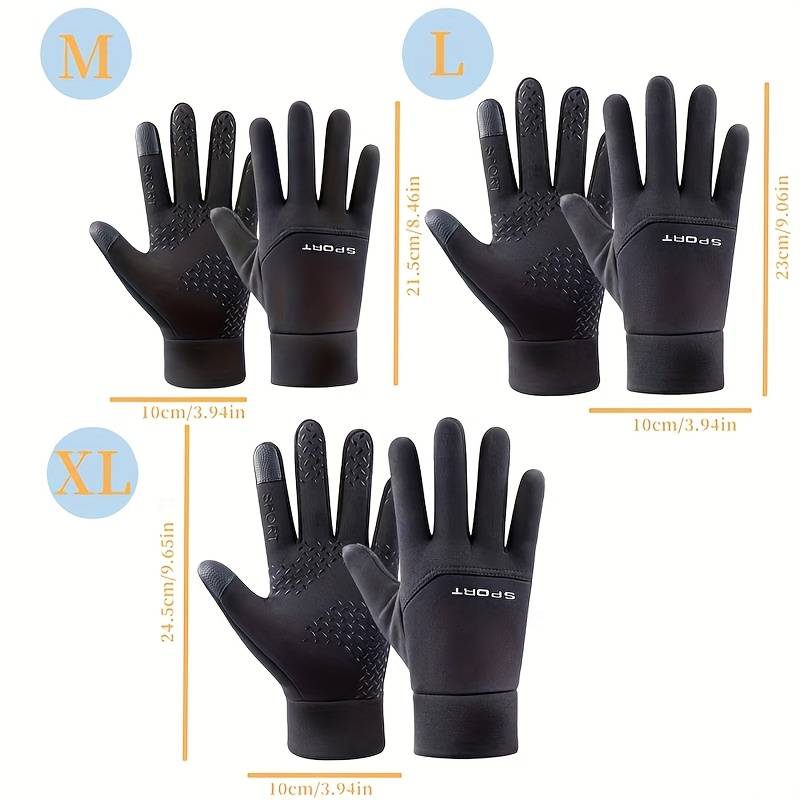 1 Pair Black Size M Outdoor Sports Gloves