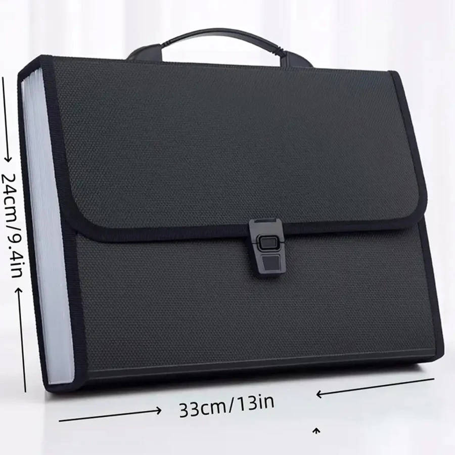Waterproof A4 Paper 13 Pocket Folding File Organizer With Handle