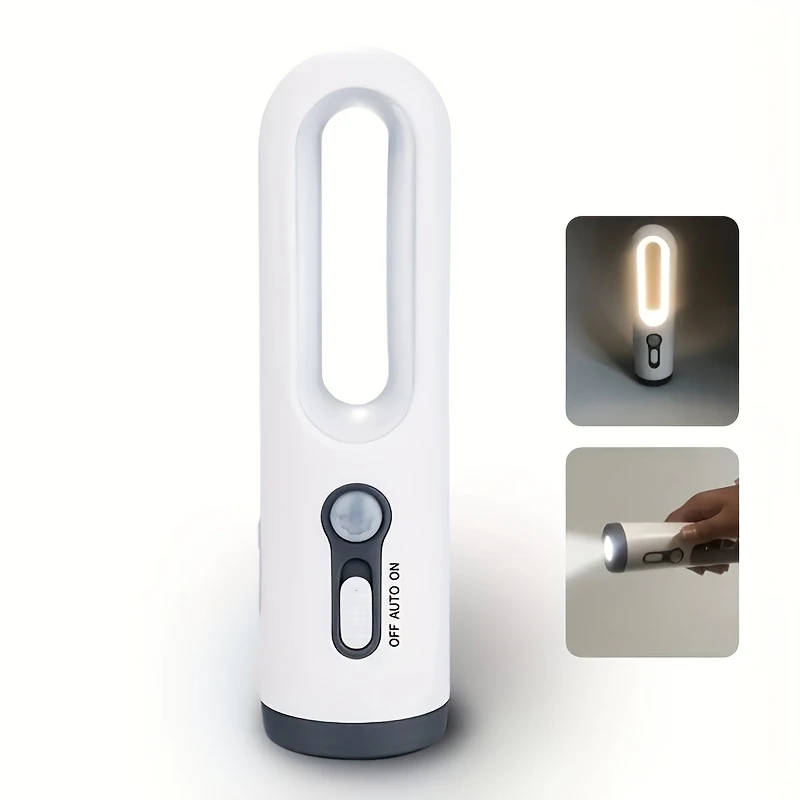 1Pc Modern Led Motion Sensor Night Light With Flashlight Function Portable Usb Rechargeable Adjustab
