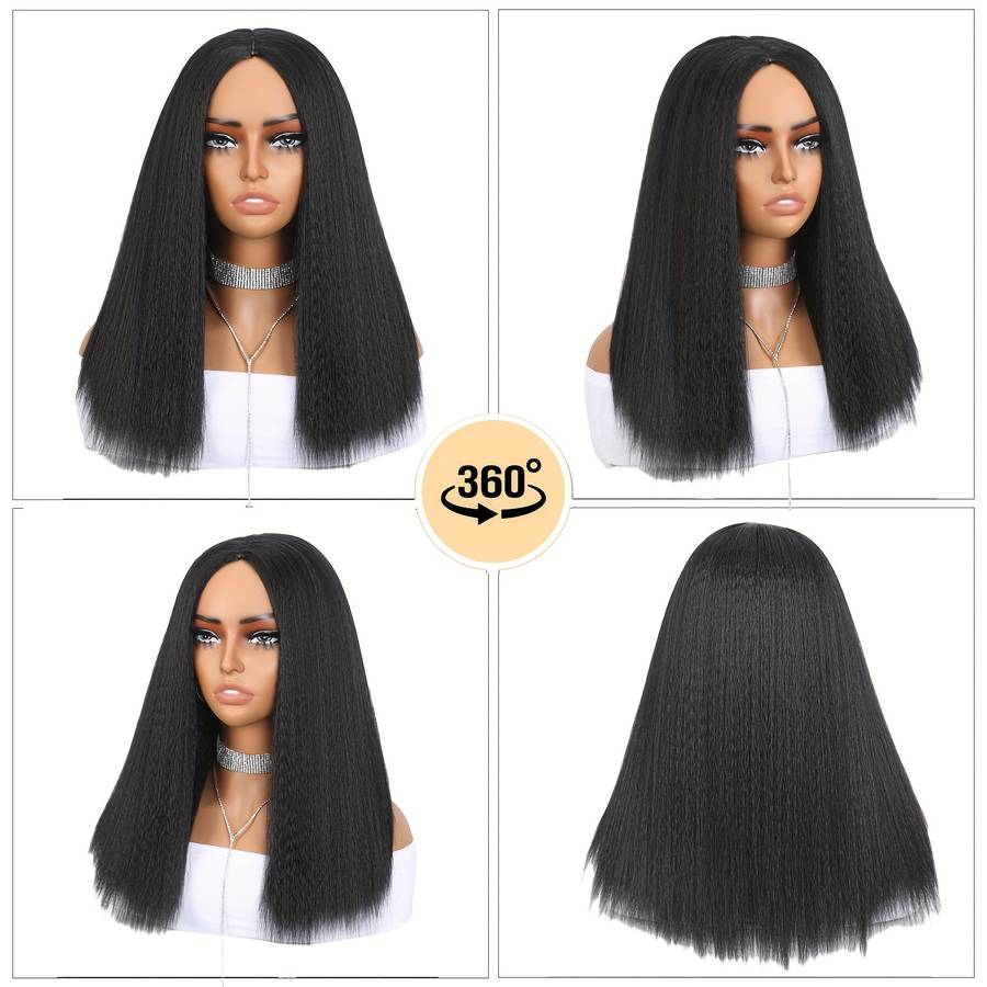 1Pc Dark Brown 45.72cm Fashion Design Wig
