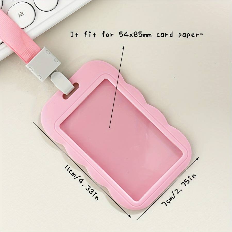 1pc 1 Set ABS Slide Card Holder 3 Inch ID Postcards Bus Rainbow Card Organizer With PP Buckle Lan