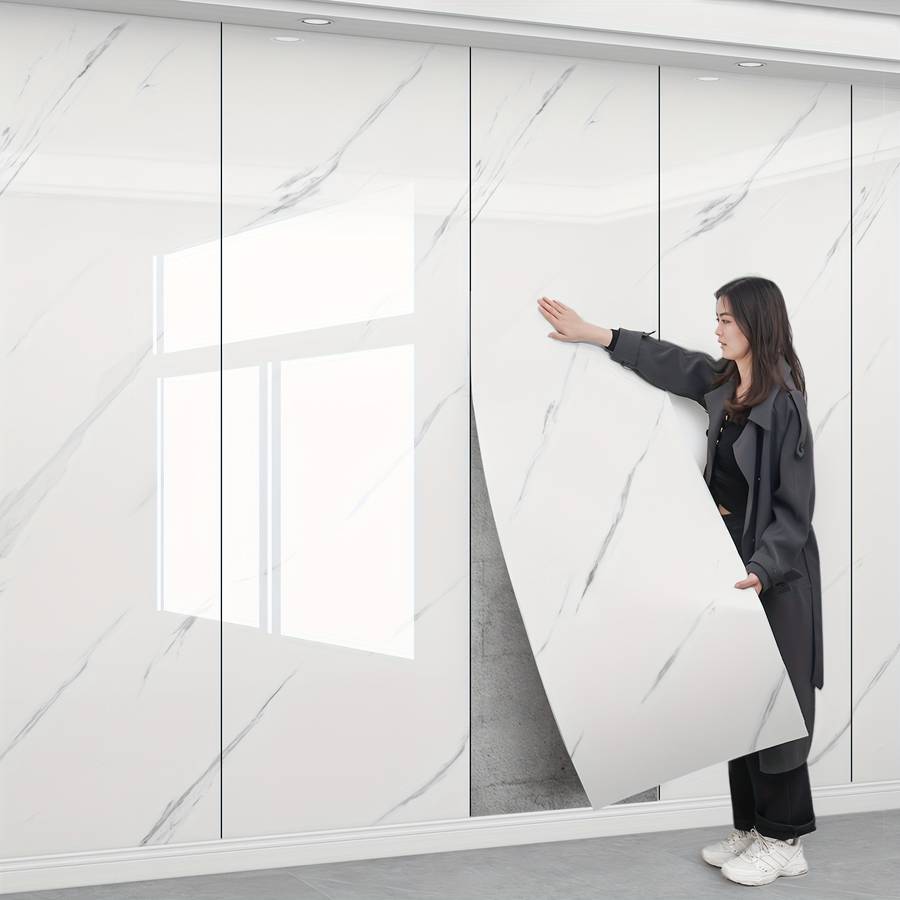 1PC Wall StickersJazz White Pattern60X300CM  23.62X118.11IN
