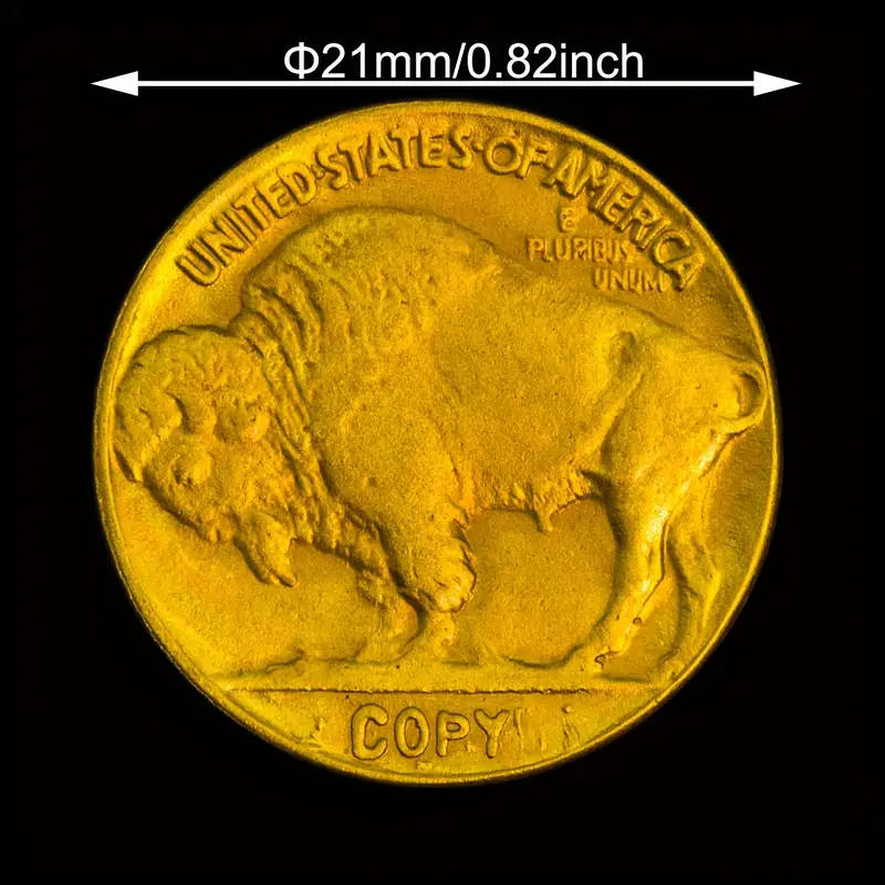 1917 Native American Chief & Buffalo Replica Coin