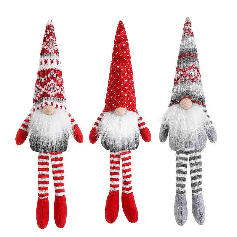 3-Piece Festive Christmas Gnome Dolls