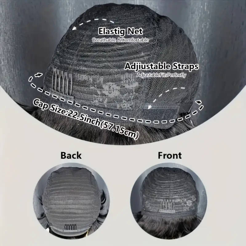 Brazilian Remy Human Hair 180% Density Short Curly Elf Wig