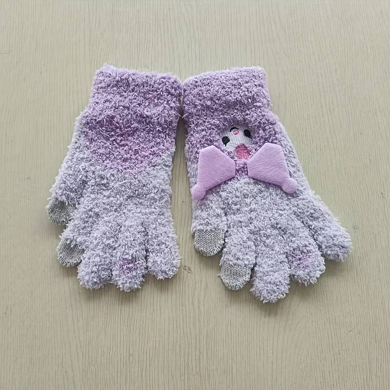 1 Pair Pink Warm Gloves