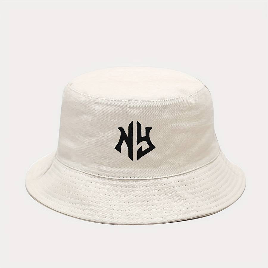 1pc ATHACER Bucket Hat with "NY" Embroidery Breathable Sun Protection Lightweight Foldable Fi