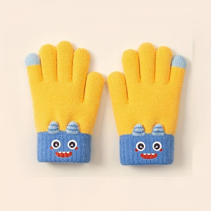 1 Pair Navy Blue Warm Gloves