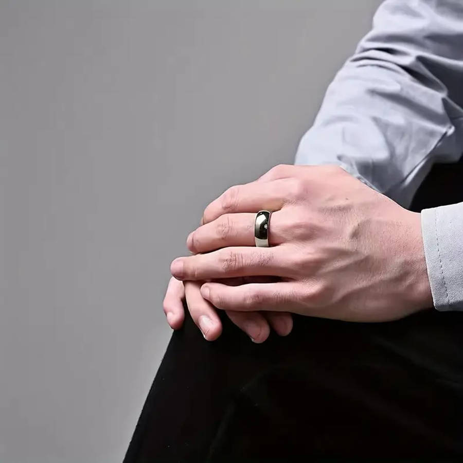 Titanium Stainless Steel 6 mm Ring