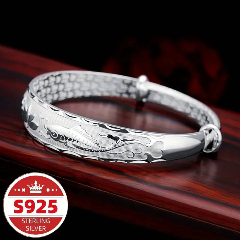 925 Sterling Silver Bracelet, Lotus Bracelet