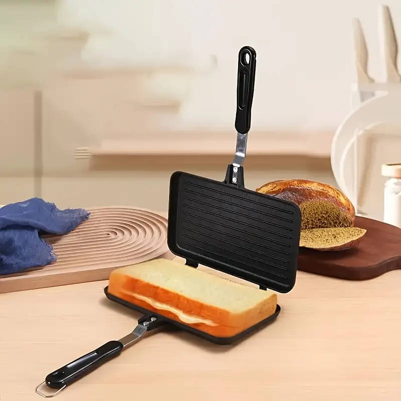 Non-Stick Aluminum Alloy Double-Sided Frying Pan With Handle