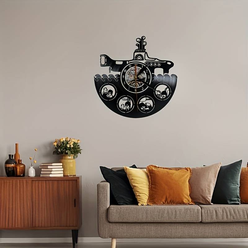 1pc silent vinyl wall clock suitable for multiple scenes in the kitchen living room bedroom