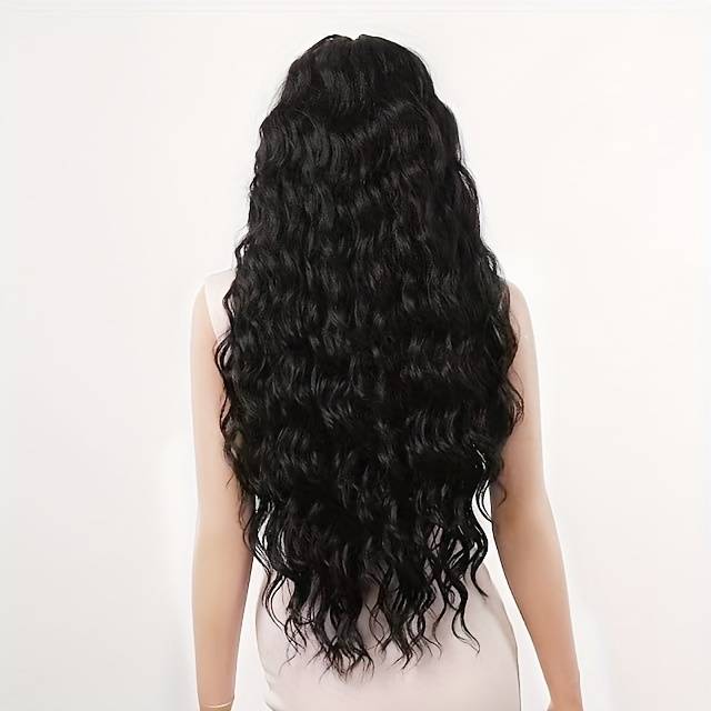 1Pc Black 60.96cm Fashion Design Wig