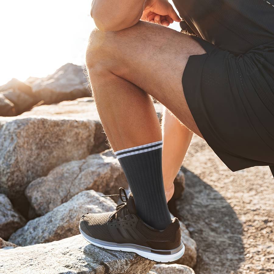 10 Pairs Black High Elastic Socks