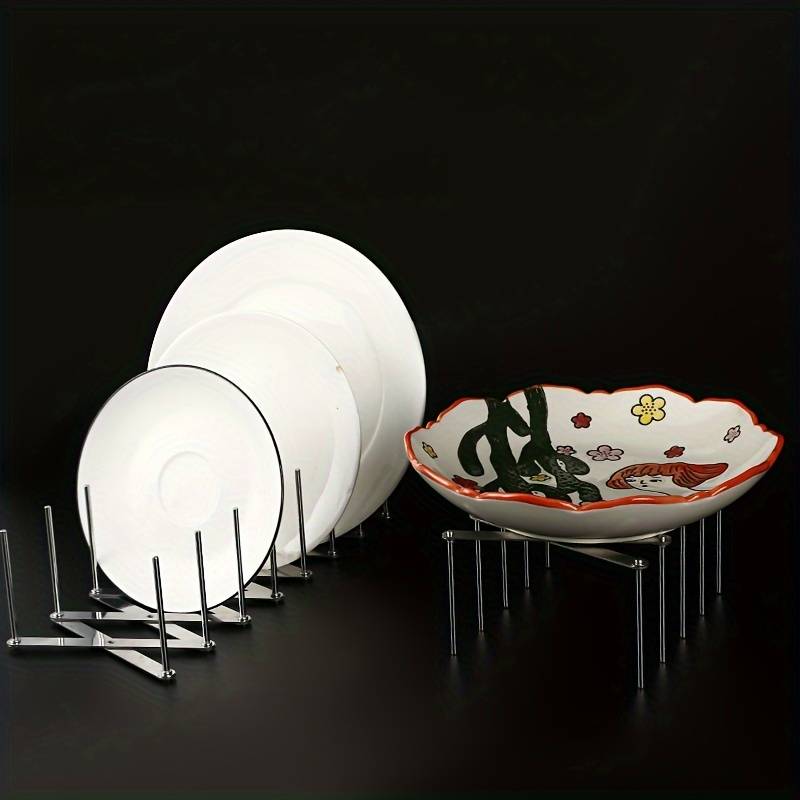 1pc Telescopic Multifunctional Storage Rack Stainless Steel Bowl And Dish Rack Storage Draining Rac