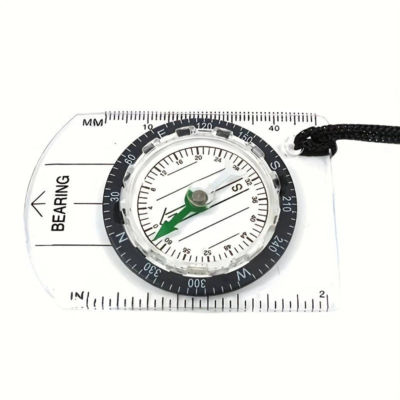 1pc Professional Multifunctional Compass with Scale Ruler Acrylic Material White Water Resistant Wit