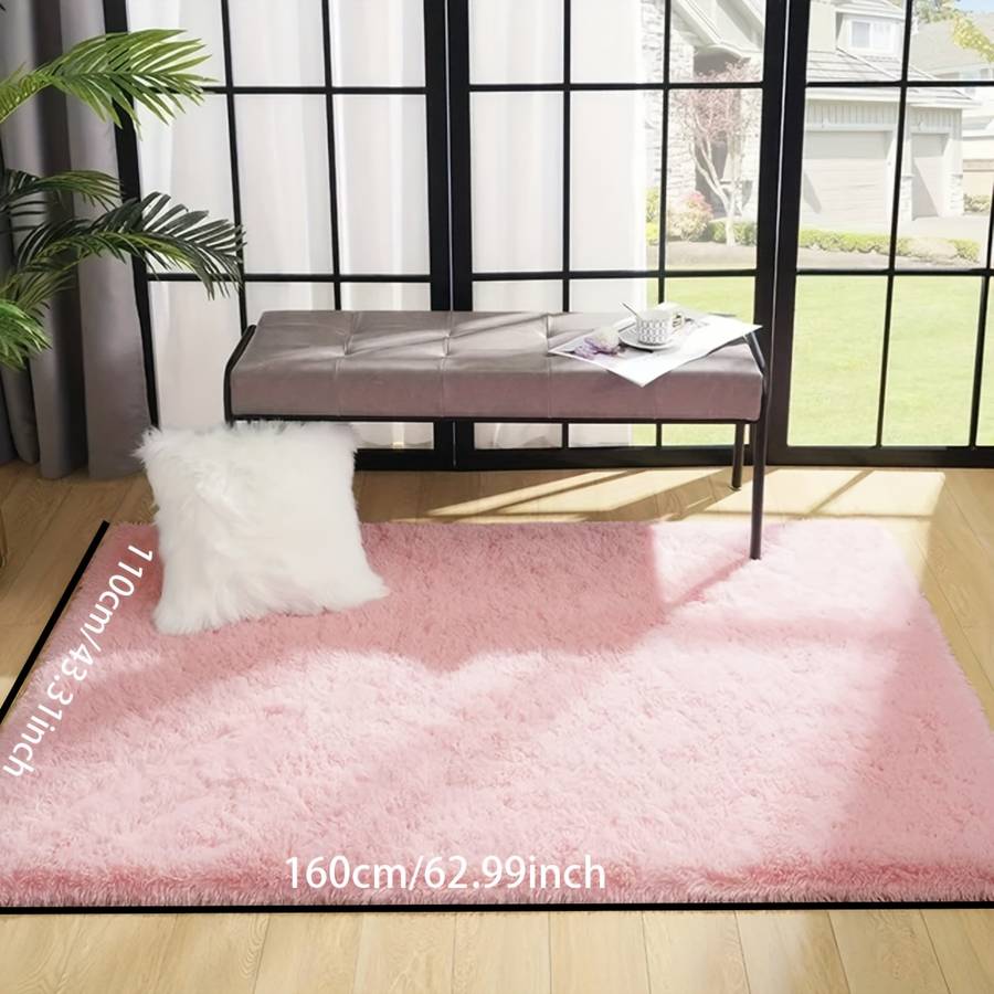 1Pc Pink 160x180cm 62.99x70.87inch Floor Mat
