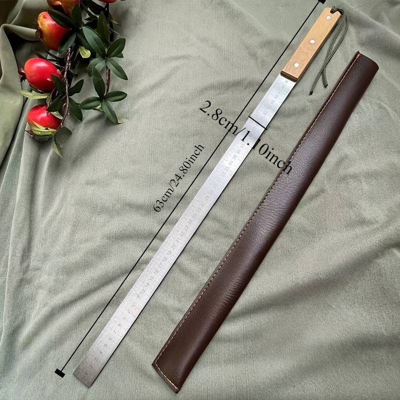1pc Carbon Steel Quenched with Solid Wood Handle and Leather Cover Ideal for Survey