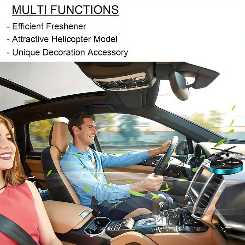 Solar-Powered Airplane Car Freshener Odor Eliminator Decorative Dashboard Accessory