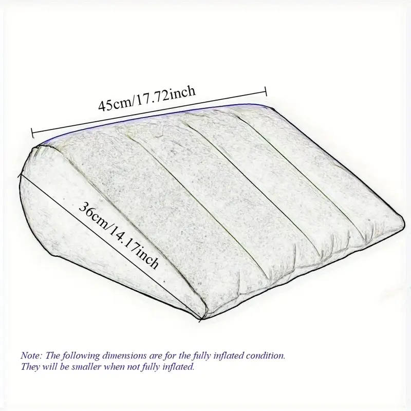 1pc Inflatable Leg Pillow Plush Leg Pillow Inflatable PVC Triangle Cushion Reliable for Home and Out